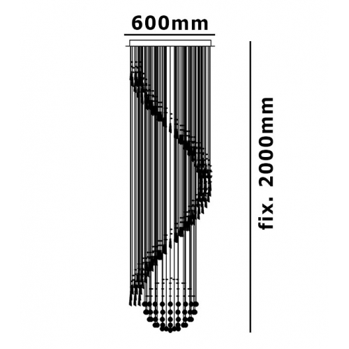 Lampa kryształowa wisząca 60x200cm - K176